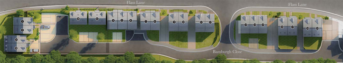 Siteplan for Bamburgh Close in Cumbria