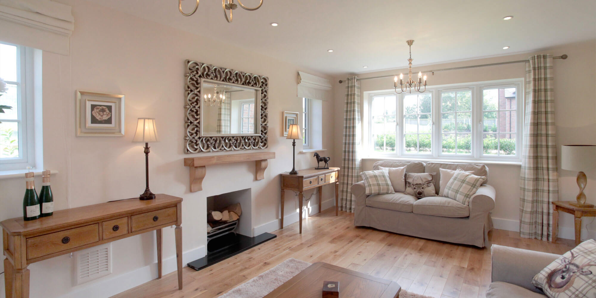 Living room of new property for sale in Cheshire