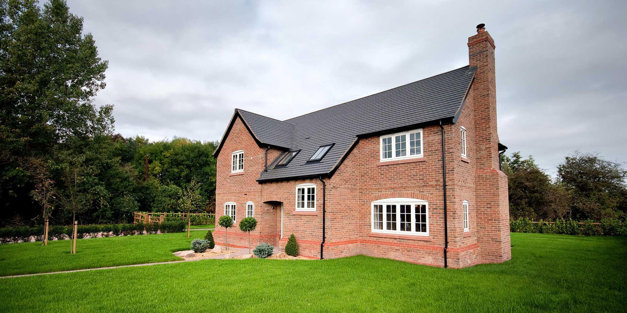 Exterior of detached family home for sale in Cheshire