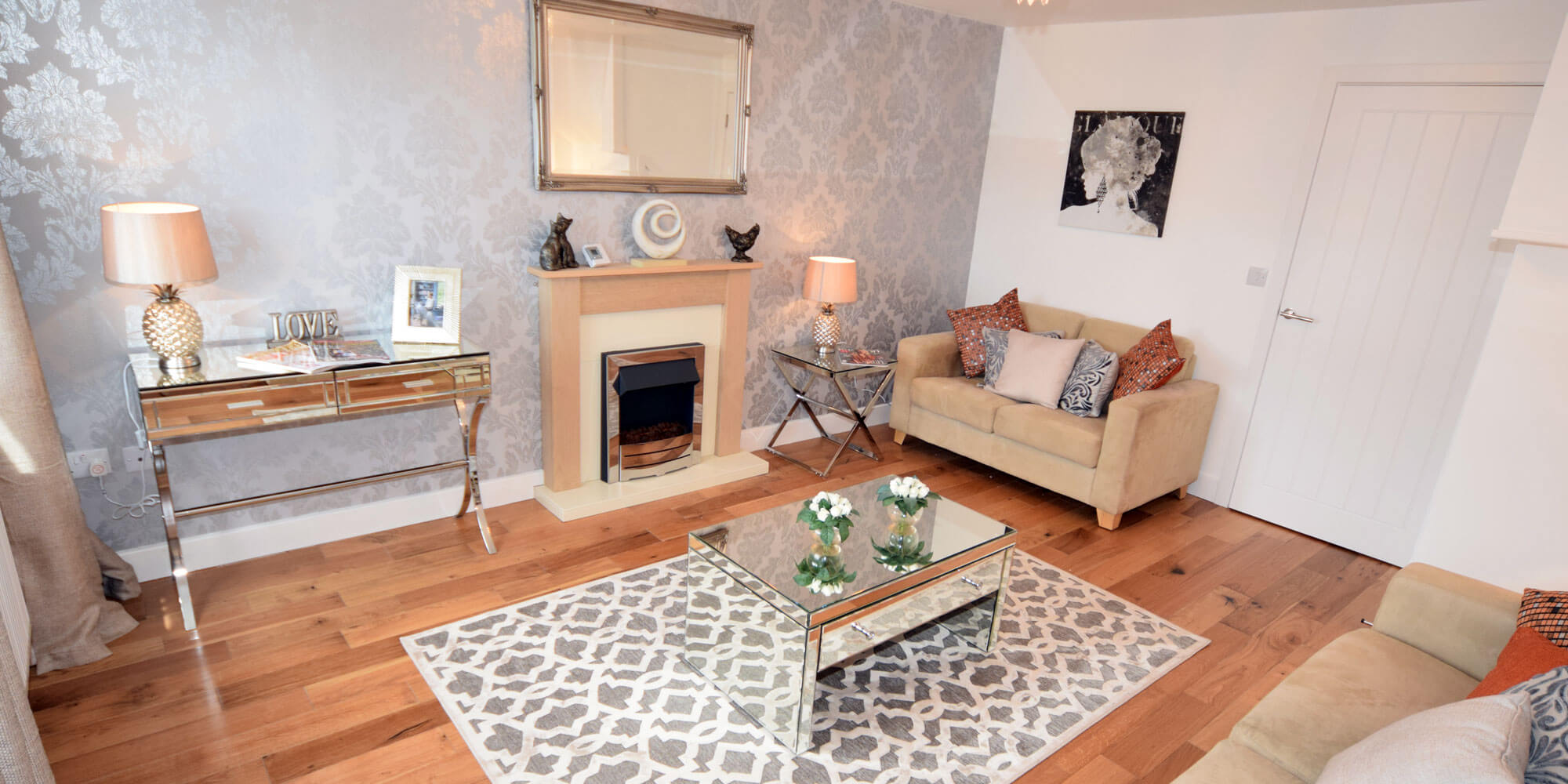 Living room of new property for sale in Cumbria